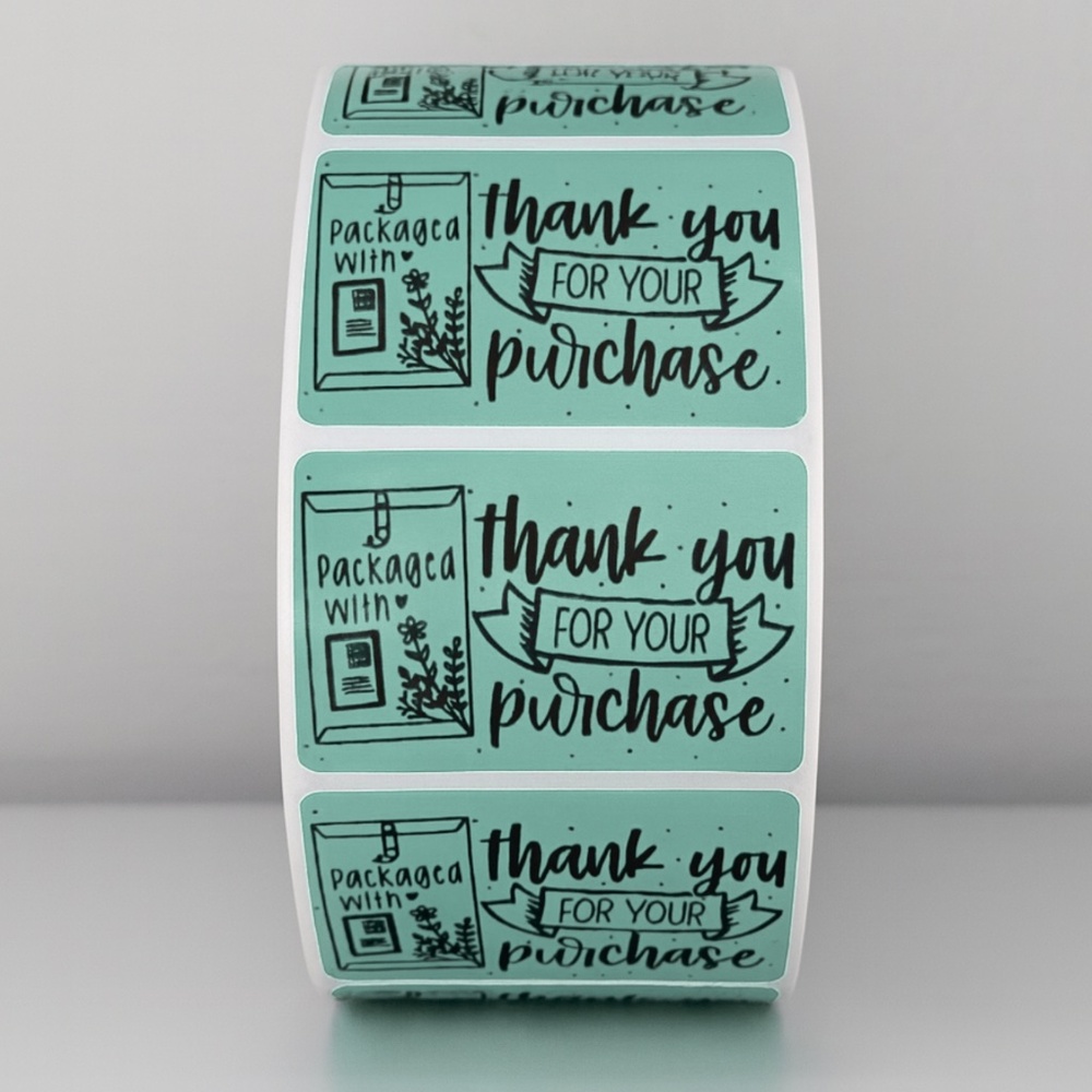 Thank You for Your Purchase Stickers | Packaged With Love | Cute Packaging - Picture 5 of 11